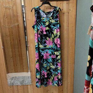 Attitudes by Renee Tropical Print Dress #TropicalVibes Size 2X